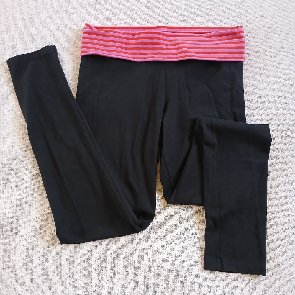 aerie ♡ foldover waistband legging black cotton american eagle y2k medium long